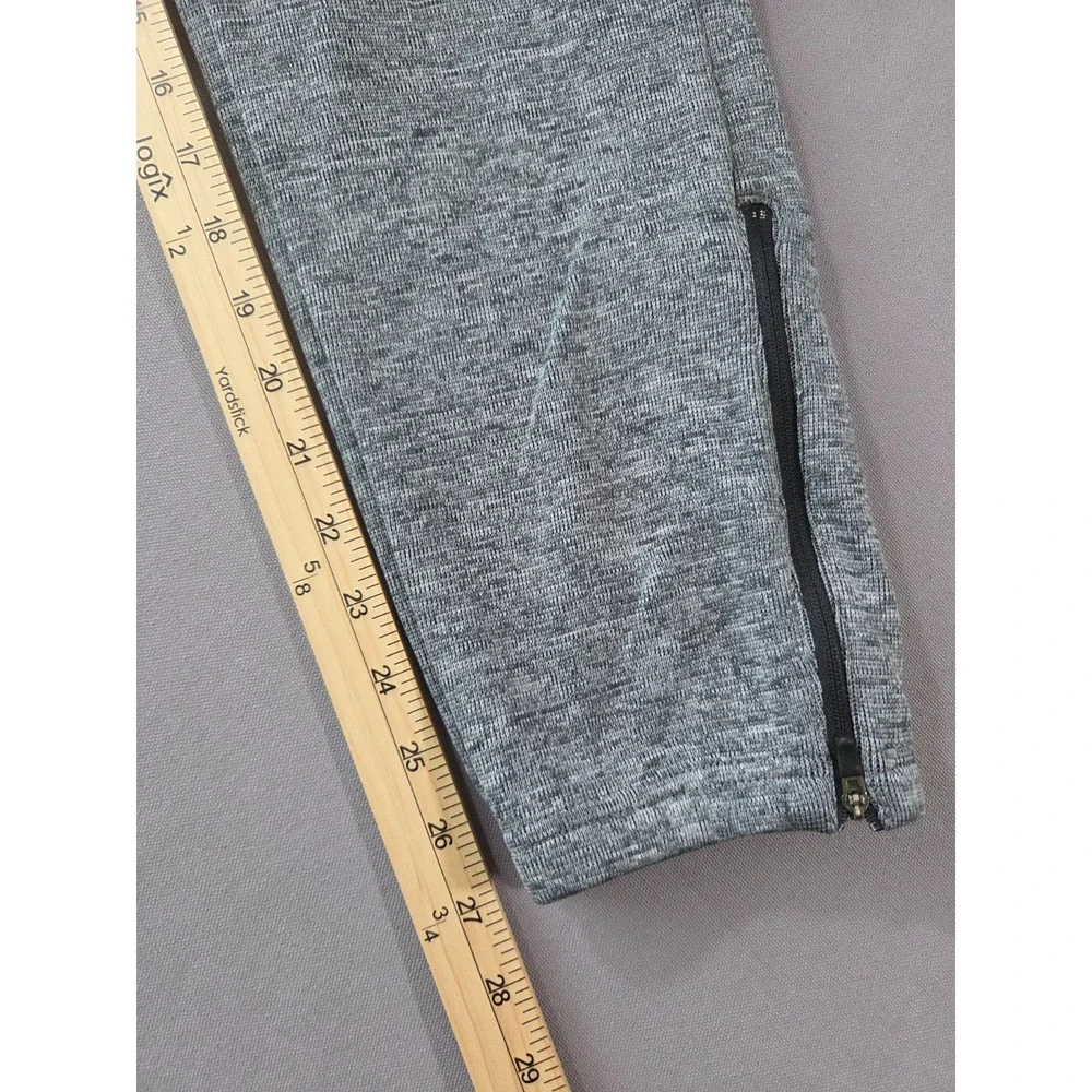 Nike Joggers Womens Extra Small Heather Gray Therma Training Pants Zipper Legs